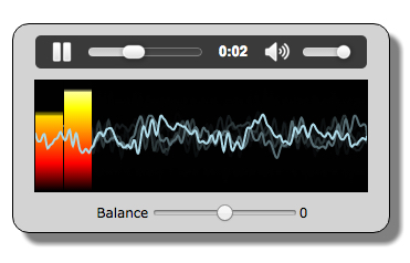 A fancy audio player with multiple visualizations