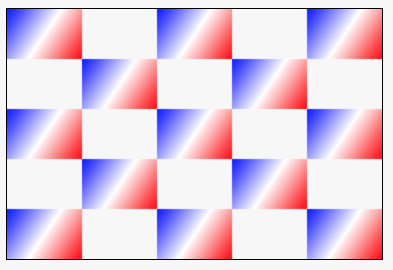 chessboard with individual gradient for each cell