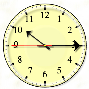 a clock with arrows