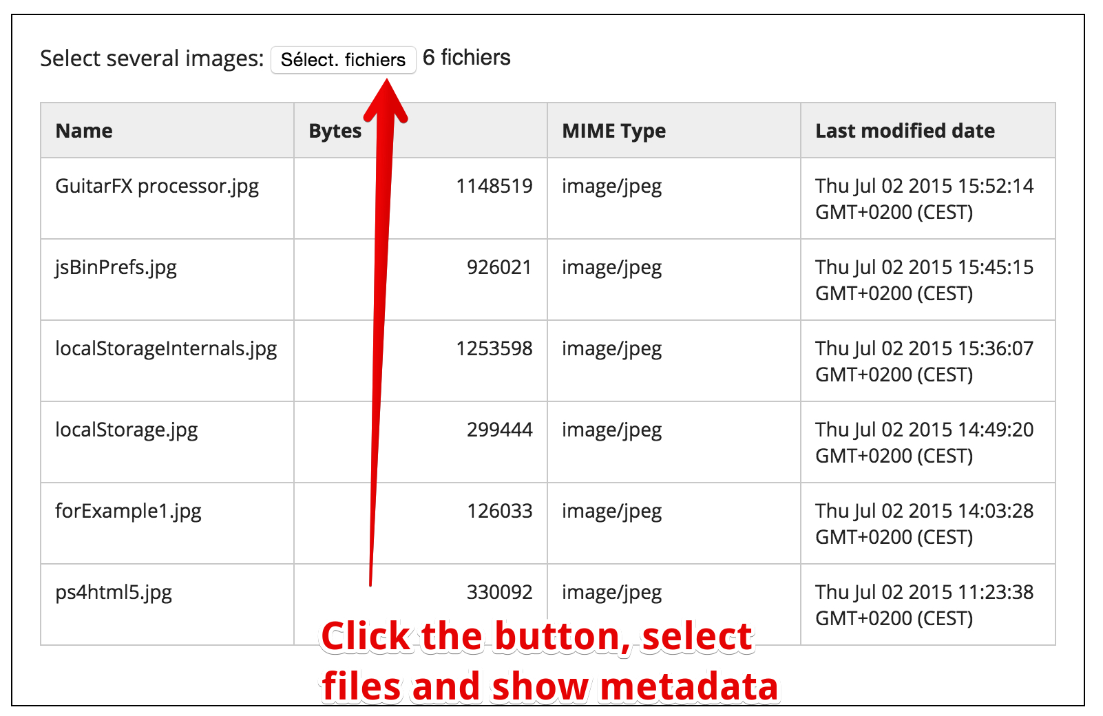 reading file metadata