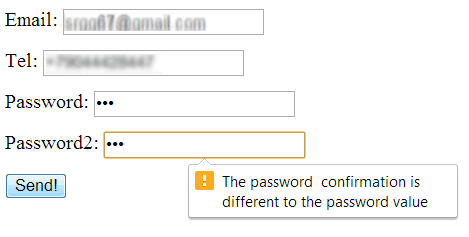 password custom validation example