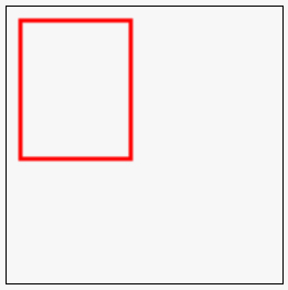 wireframe red rectangle with line width = 3 pixels